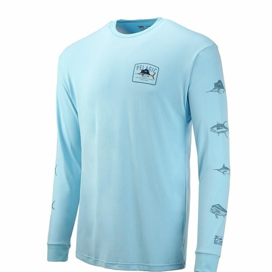 Men'S Shirts * | Pelagic Men'S Game Fish Aquatek Shirt