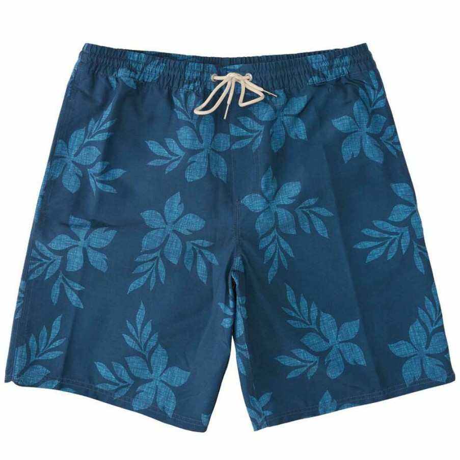 Men'S Swimwear * | Quiksilver Waterman Men'S Night Movers Volley Shorts Ensign Blue Nightmover Voll