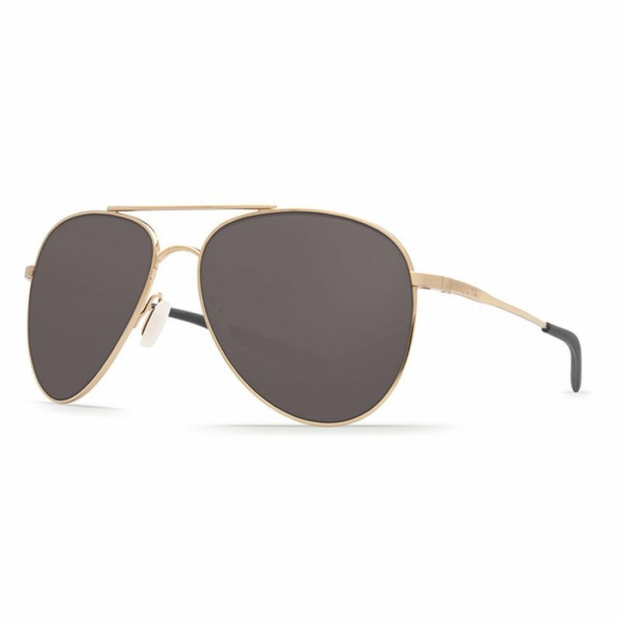 Men'S Accessories * | Costa Cook 580P Polarized Sunglasses Gold Frame/Gray Lens