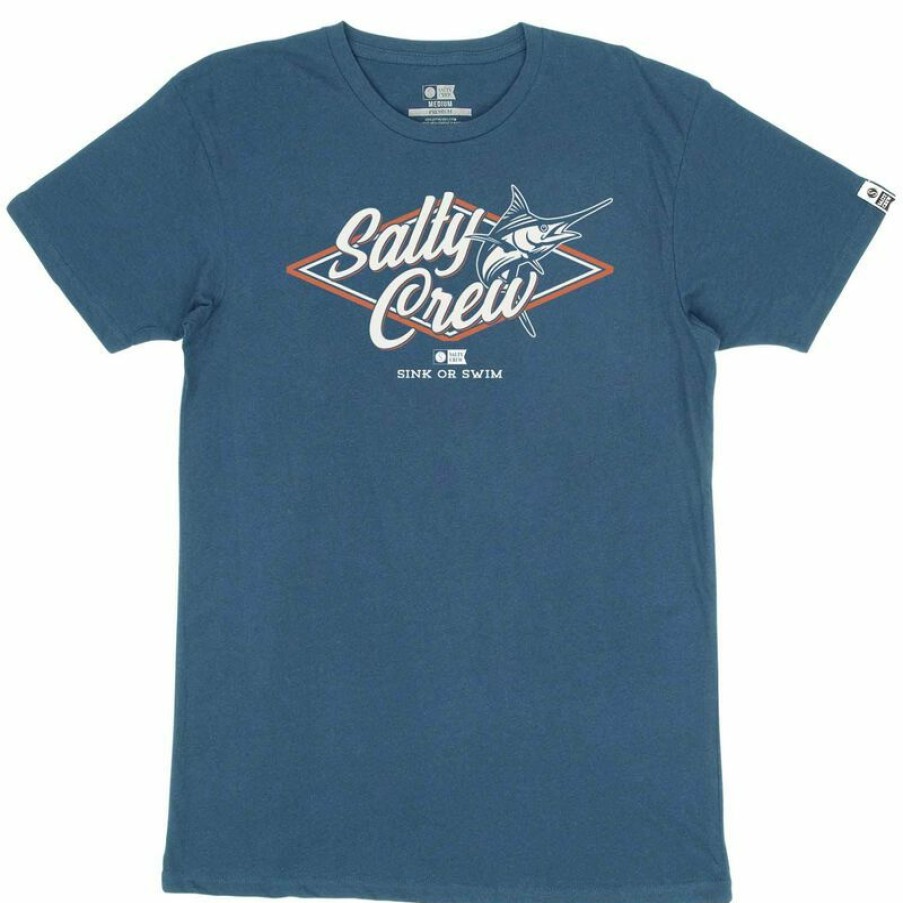 Men'S Shirts * | Salty Crew Men'S Billiards Premium Shirt Harbor Blue