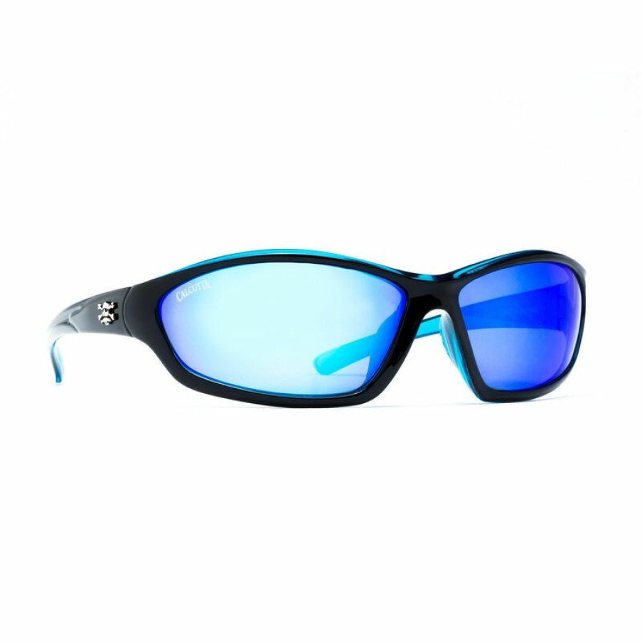 Men'S Accessories * | Calcutta Men'S Backspray Sunglasses Black/Blue Mirror