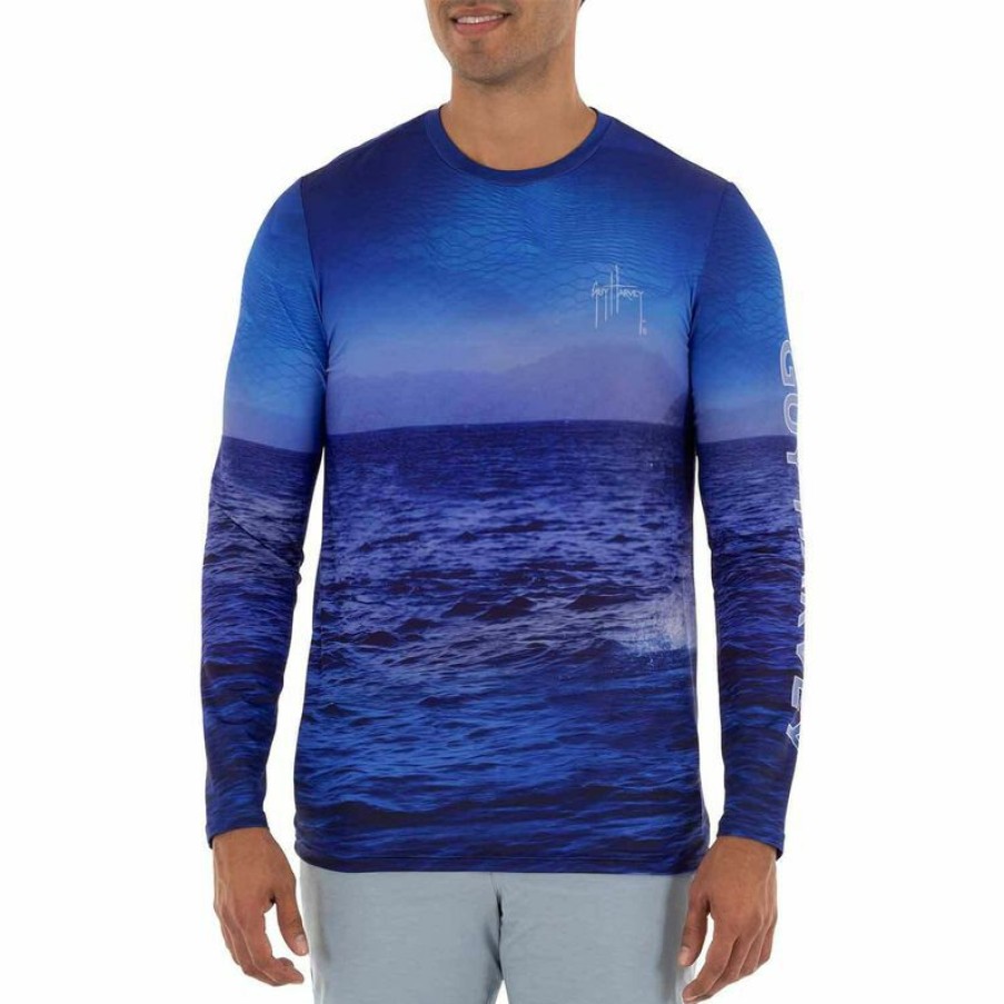 Men'S Shirts * | Guy Harvey Men'S Fish On Sun Shirt