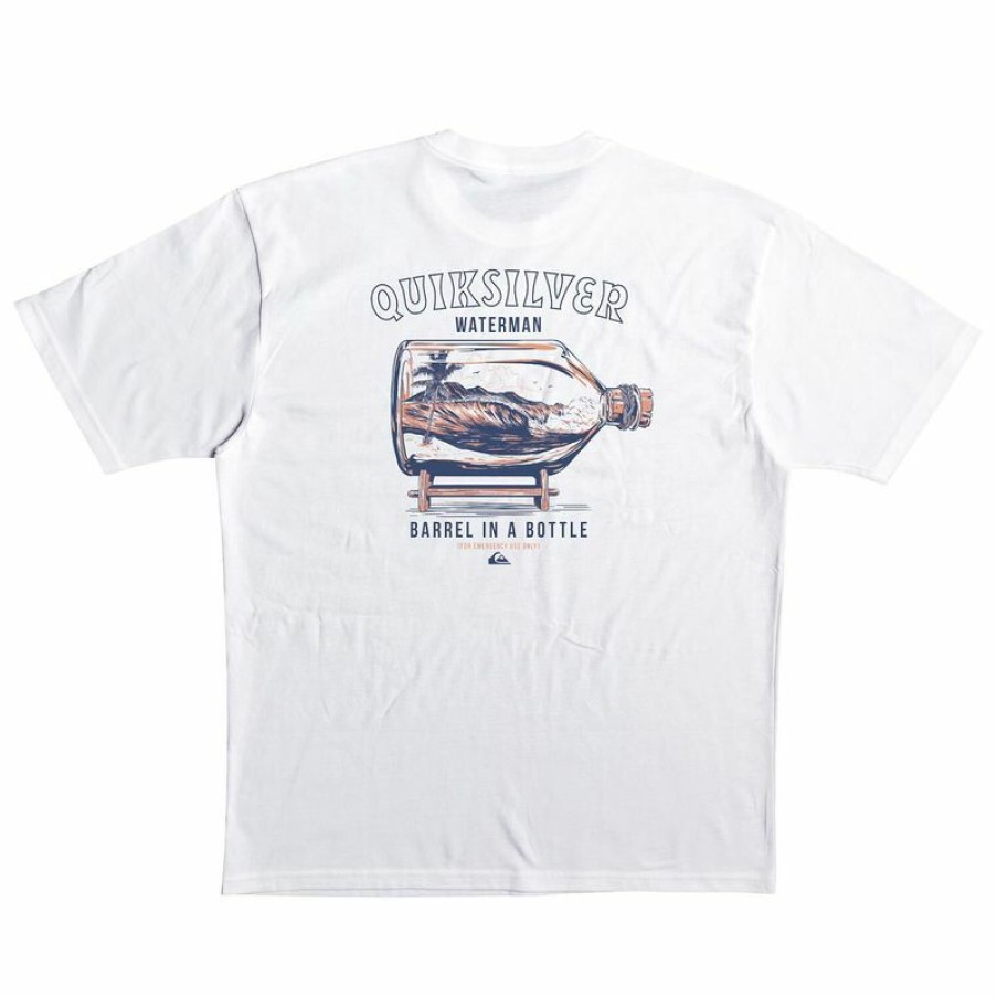 Men'S Shirts * | Quiksilver Waterman Men'S Barrel In A Boat Shirt White