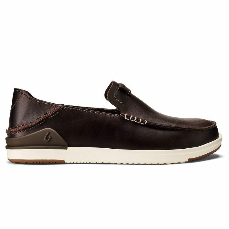 Men'S Shoes * | Olukai Men'S Kakaha Slip-On Shoes Dark Java/Dark Java