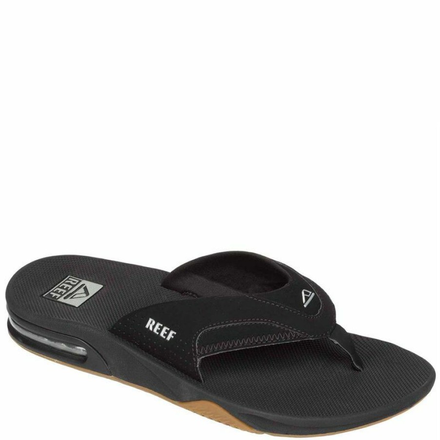 Men'S Shoes * | Reef Men'S Fanning Flip-Flop Sandals Black