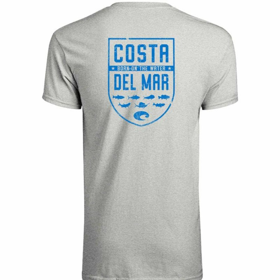 Men'S Shirts * | Costa Men'S Species Shield Shirt Heather Grey