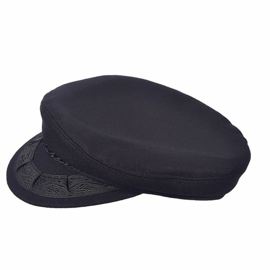 Men'S Accessories * | Dorfman Pacific Greek Fisherman Cap Black