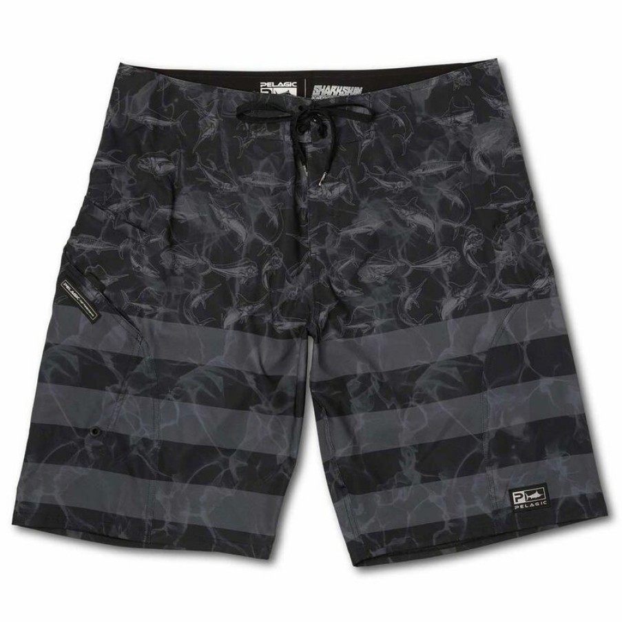 Men'S Swimwear * | Pelagic Men'S Sharkskin Americamo Board Shorts