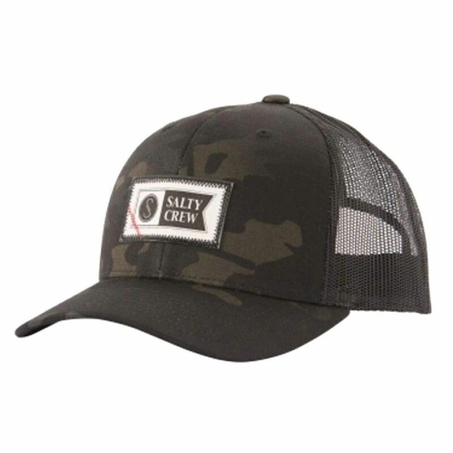 Men'S Accessories * | Salty Crew Men'S Topstitch Retro Hat Camo Print