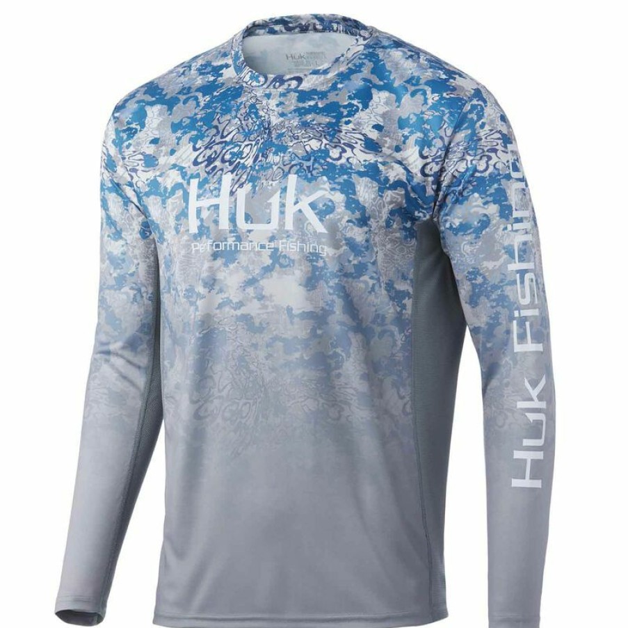 Men'S Shirts * | Huk Men'S Icon X Tide Change Fade Shirt