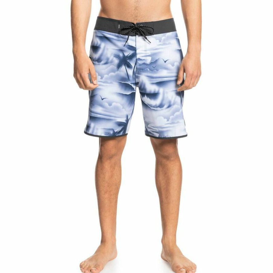 Men'S Swimwear * | Quiksilver Men'S Surfsilk Mystic Sessions Board Shorts Blue Indigo