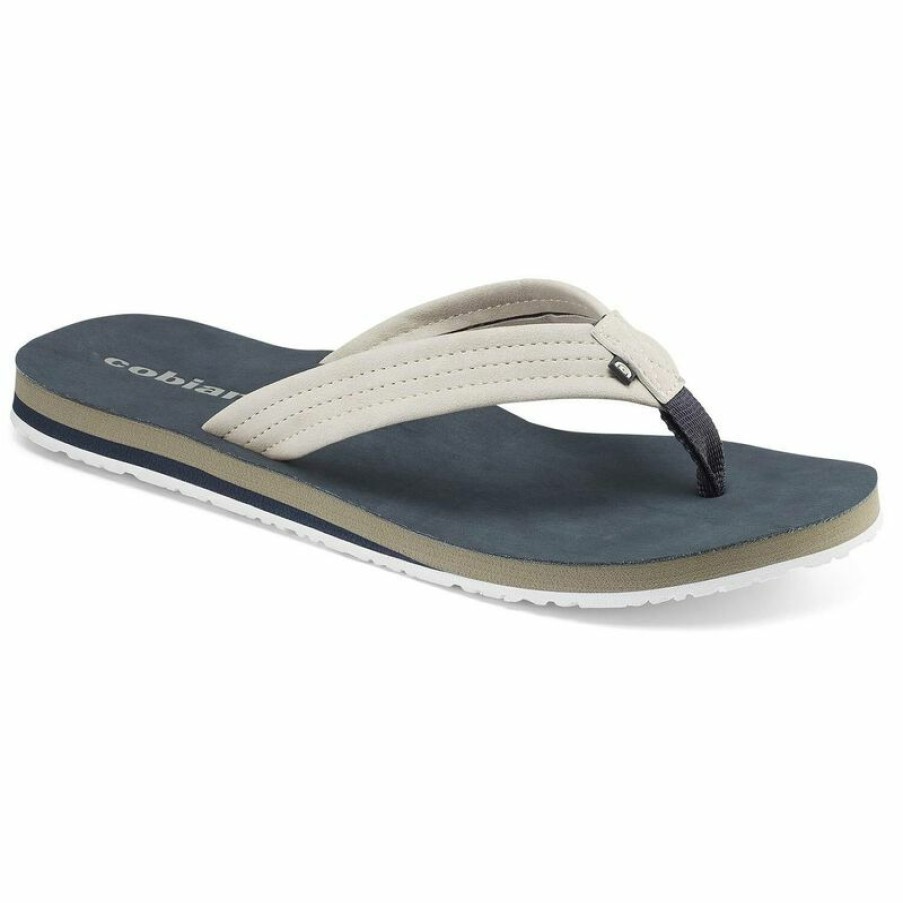 Men'S Shoes * | Cobian Men'S Hobgood Las Olas Flip-Flop Sandals Cream