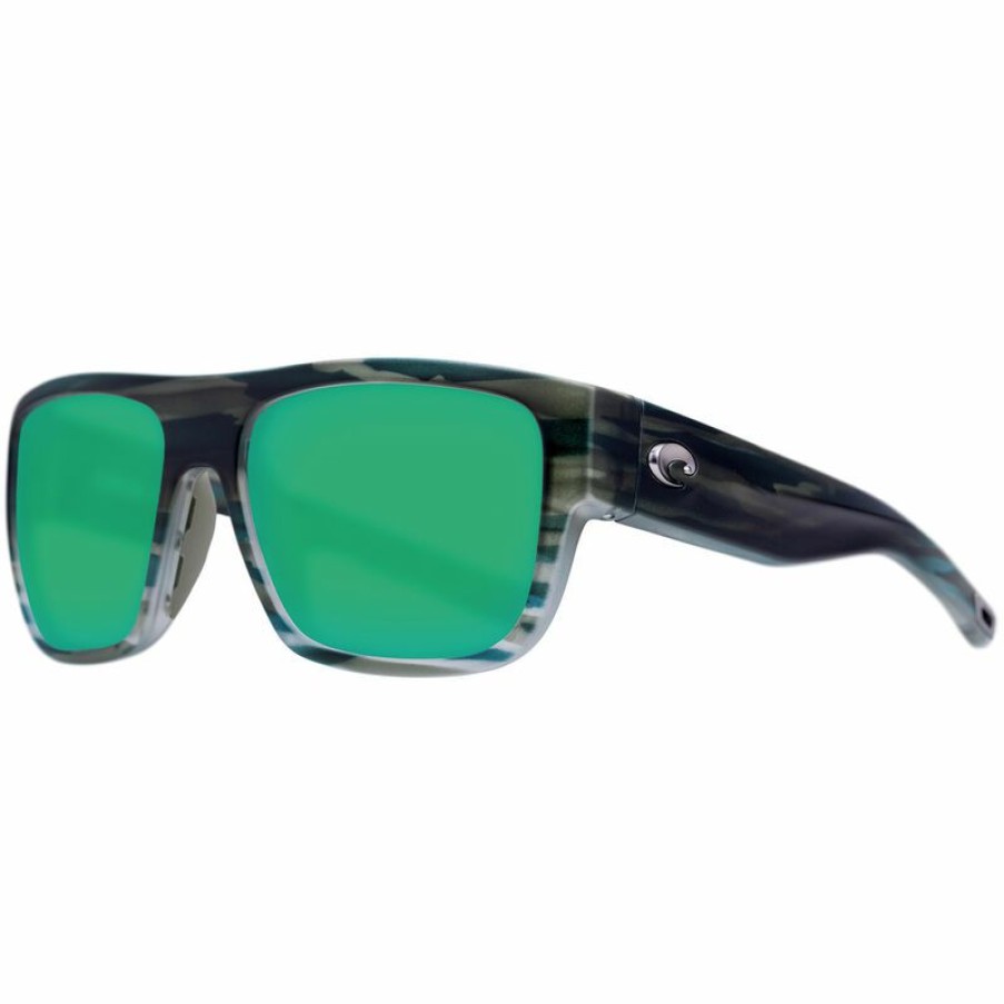 Men'S Accessories * | Costa Sampan 580P Polarized Sunglasses Matte Reef Frame/Green Mirror Lens