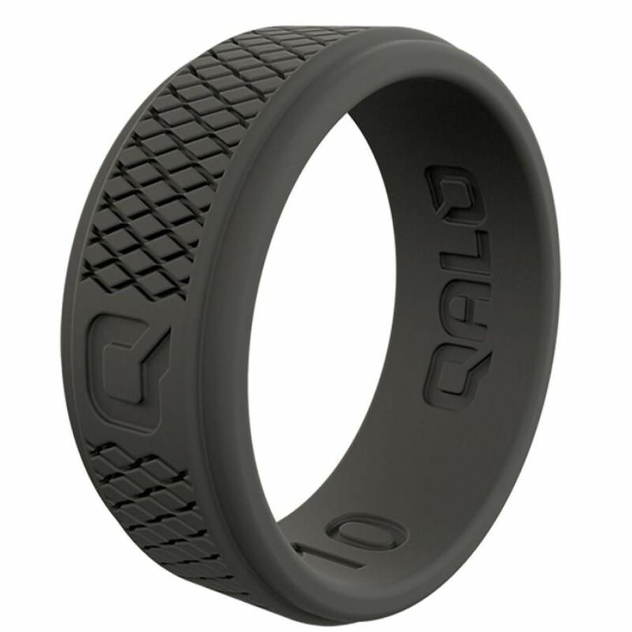 Men'S Accessories * | Qalo Men'S Crosshatch Q2X Silicone Ring, Size 10