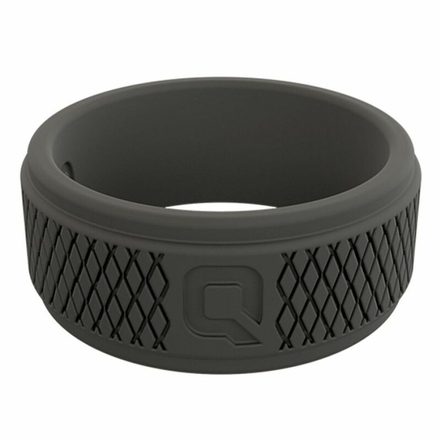 Men'S Accessories * | Qalo Men'S Crosshatch Q2X Silicone Ring, Size 10