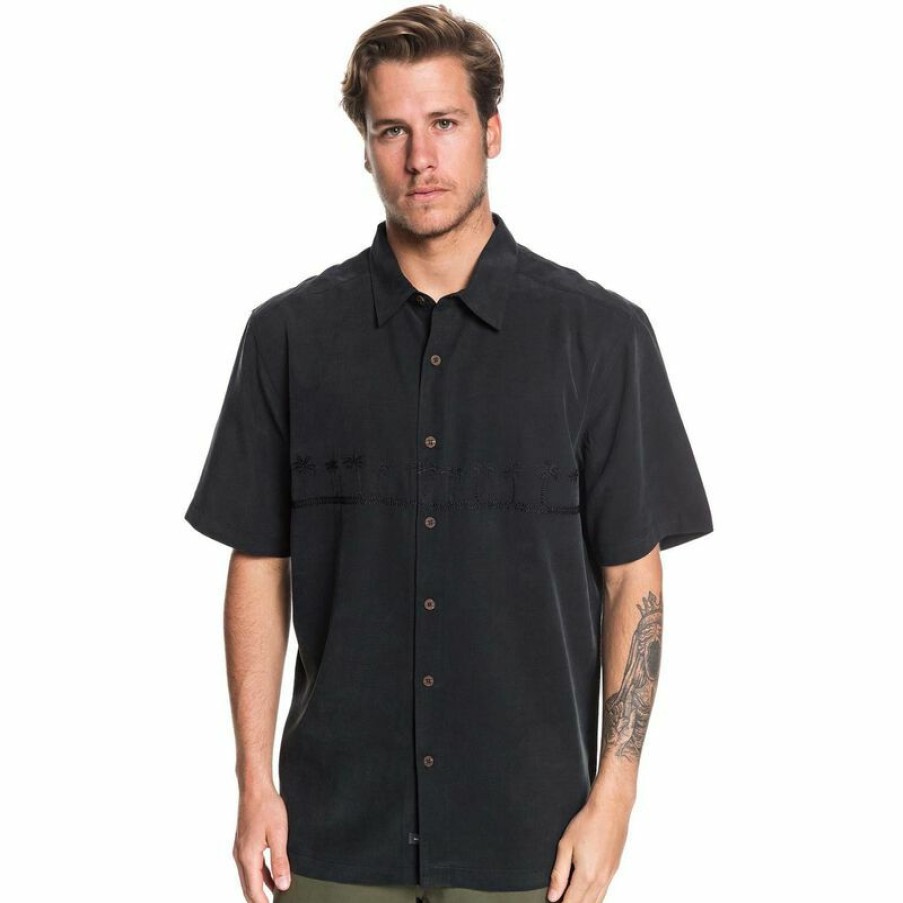 Men'S Shirts * | Quiksilver Waterman Men'S Tahiti Palms 4 Shirt