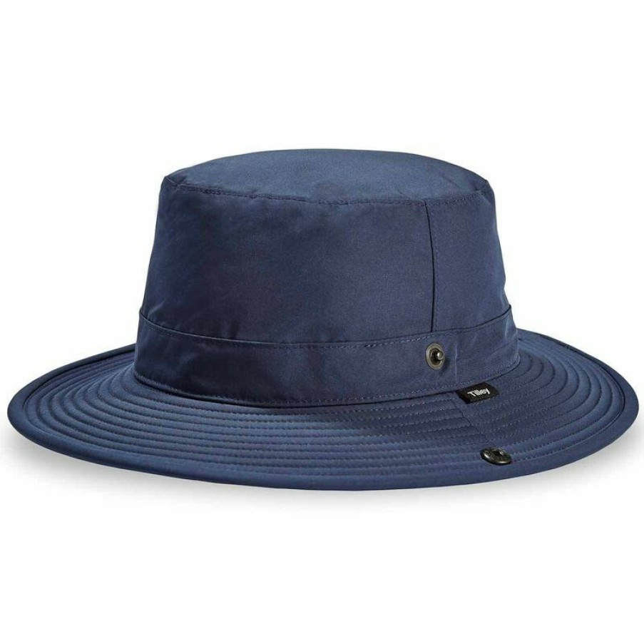 Men'S Accessories * | Tilley Hyeto Rainproof Bucket Hat Navy