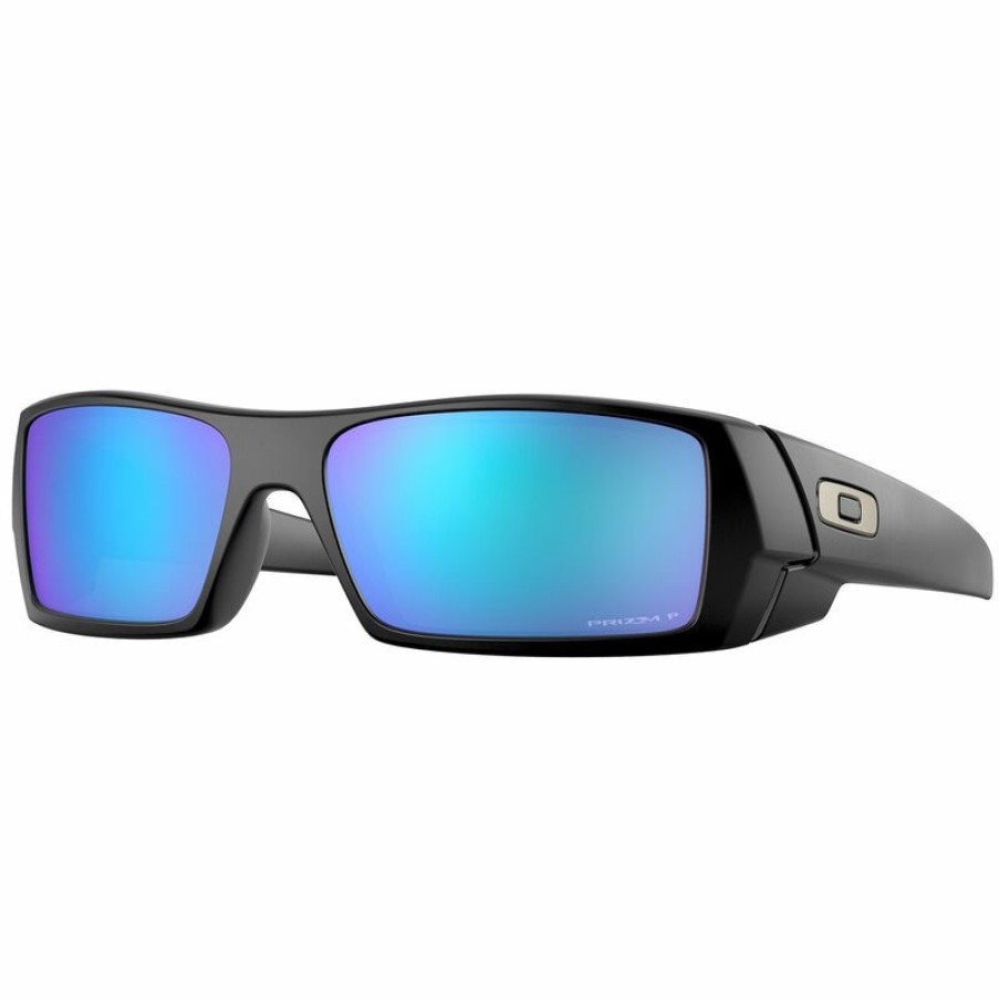 Men'S Accessories * | Oakley Gascan Polarized Sunglasses Matte Black Frame/Prizm Sapphire Lens