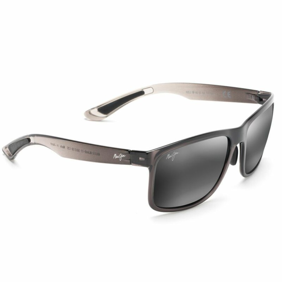 Men'S Accessories * | Maui Jim Huelo Polarized Sunglasses Translucent Grey Frame/Neutral Grey Lens