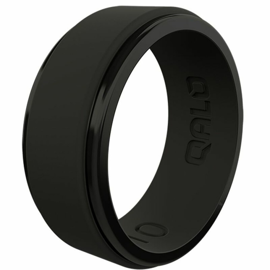 Men'S Accessories * | Qalo Men'S Step Edge Polished Silicone Ring, Size 11