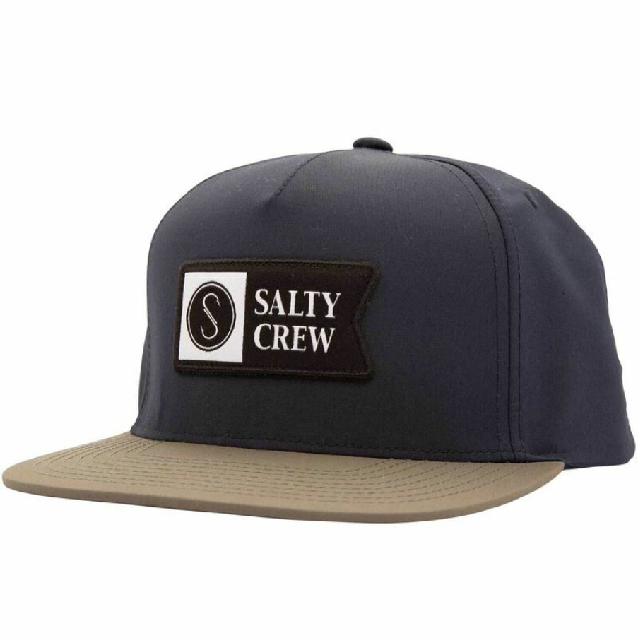 Men'S Accessories * | Salty Crew Alpha Tech 5 Panel Trucker Hat Ash/Navy