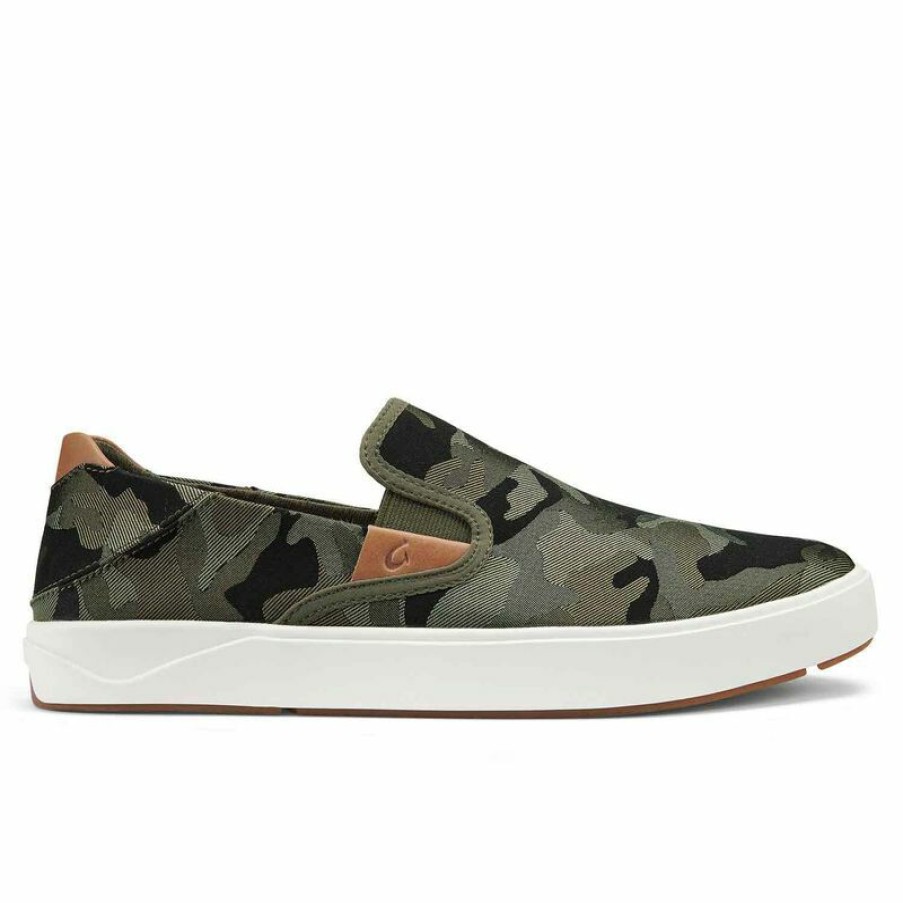 Men'S Shoes * | Olukai Men'S Lae'Ahi Pa'I Slip-On Shoes Husk/Camo