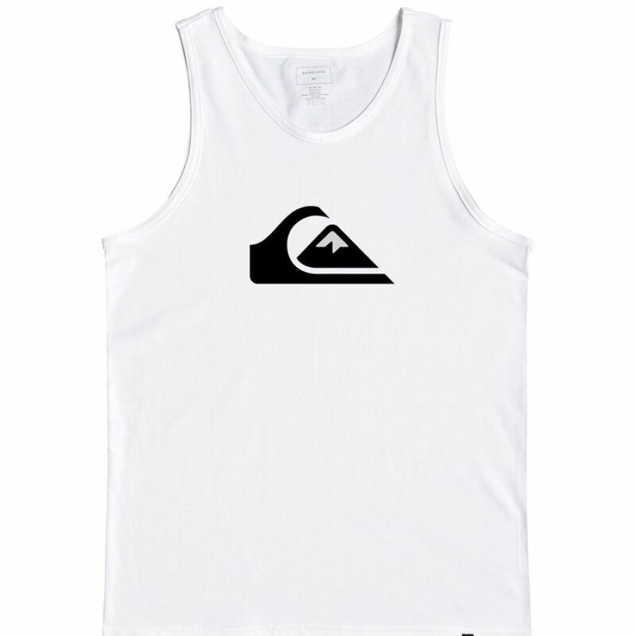 Men'S Shirts * | Quiksilver Men'S Comp Logo Tank Top White