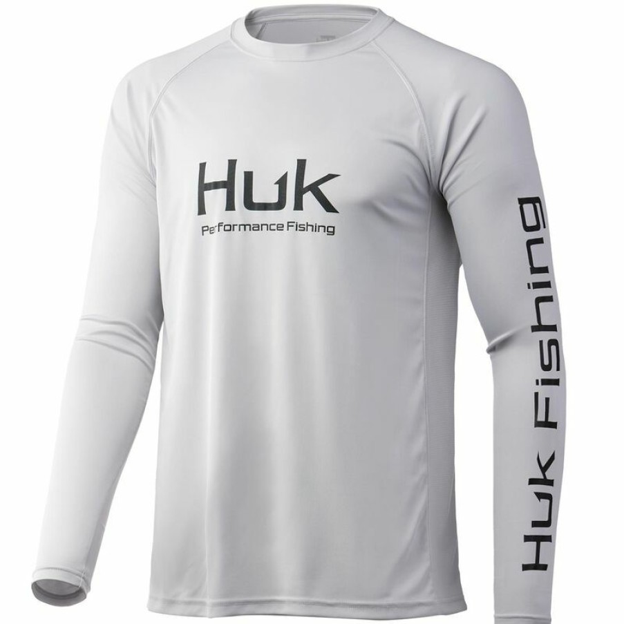 Men'S Shirts * | Huk Men'S Pursuit Vented Shirt Oyster