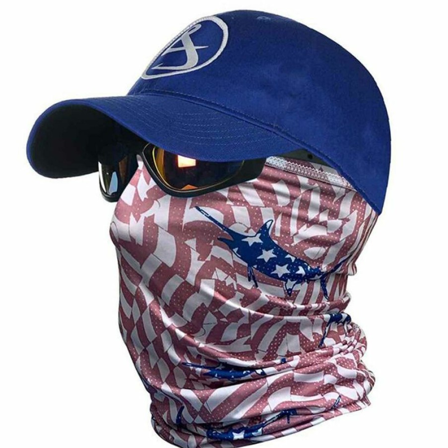 Men'S Accessories * | Hook & Tackle Stars & Stripes Gaiter Red