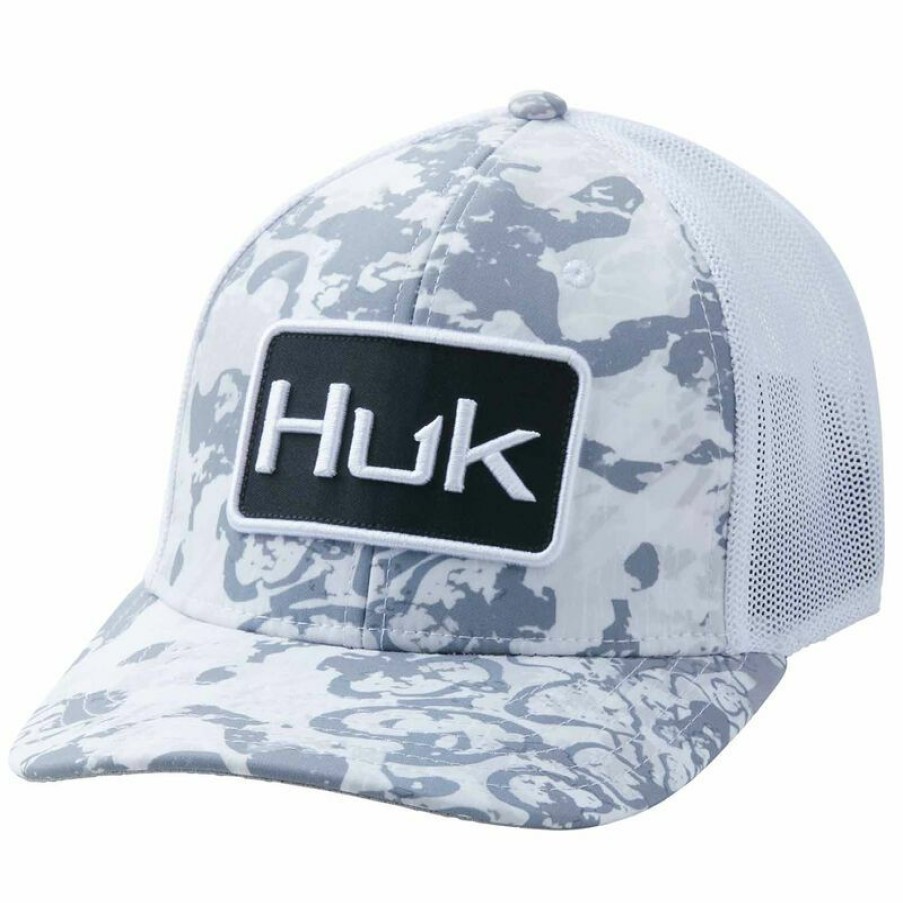 Men'S Accessories * | Huk Tide Change Stretch Trucker White_Gray