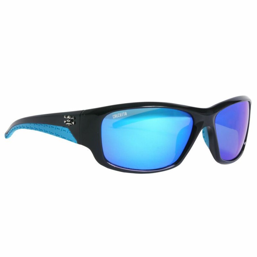 Men'S Accessories * | Calcutta Men'S Jost Sunglasses Shiny Black/Blue Mirror