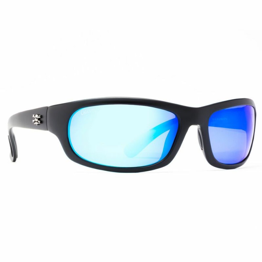 Men'S Accessories * | Calcutta Men'S Steelhead Sunglasses Black/Blue Mirror