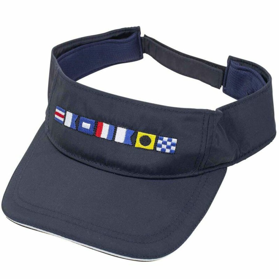 Men'S Accessories * | West Marine Code Flag Visor Navy