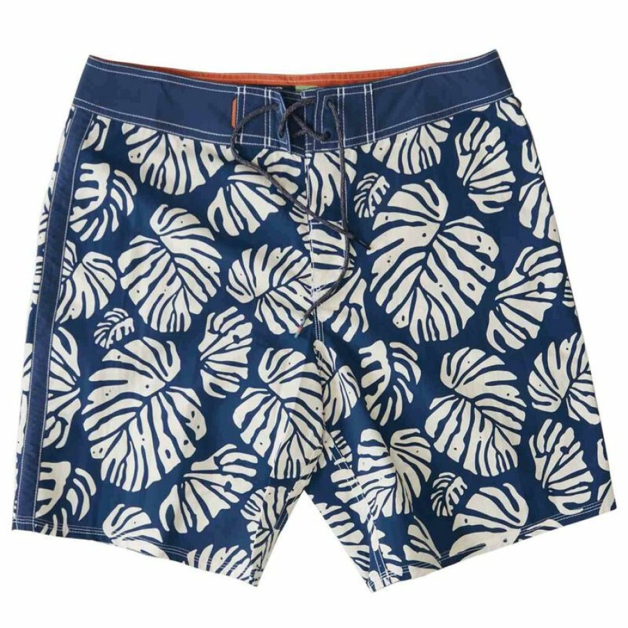 Men'S Swimwear * | Quiksilver Waterman Men'S Throwback Board Shorts Ensign Blue Throwback