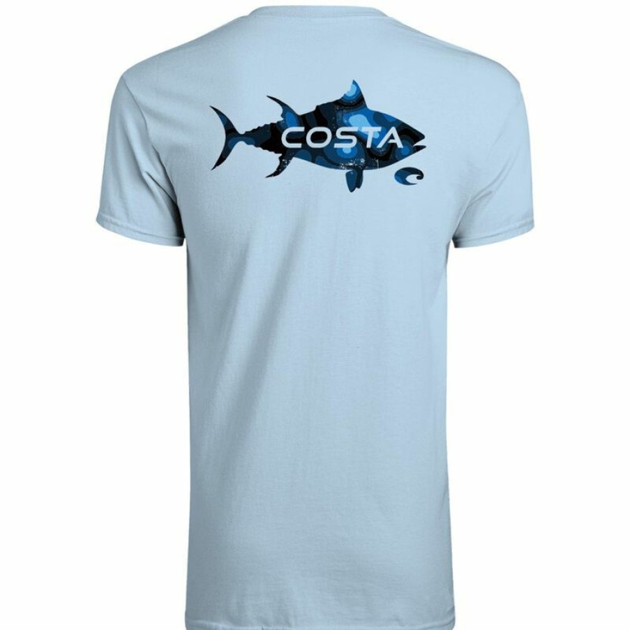 Men'S Shirts * | Costa Men'S Radar Tuna Shirt Light_Blue