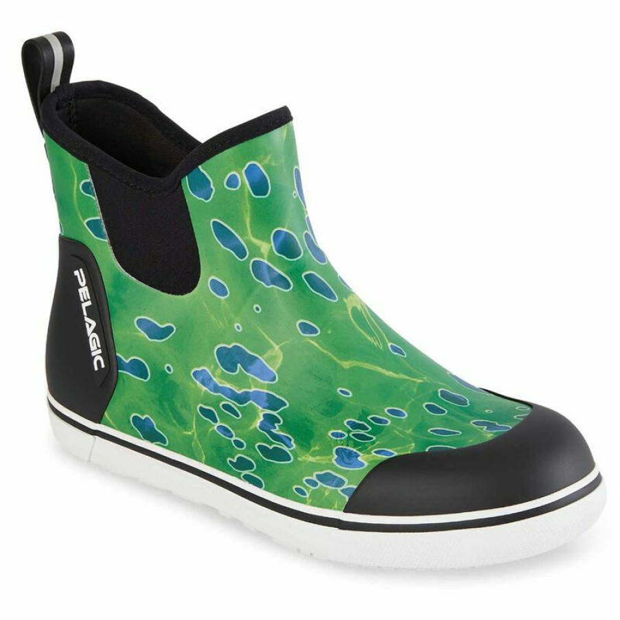 Men'S Shoes * | Pelagic Men'S 6 Pursuit Dorado Deck Boots Dorado_Green