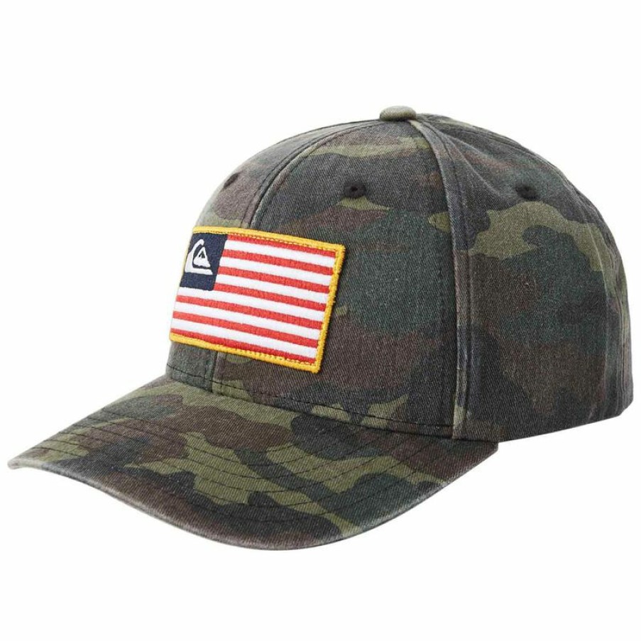 Men'S Accessories * | Quiksilver Grounded America Hat Camo