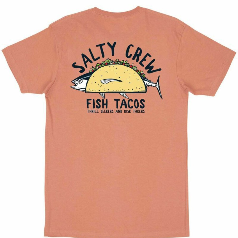 Men'S Shirts * | Salty Crew Men'S Baja Fresh Premium Shirt Coral