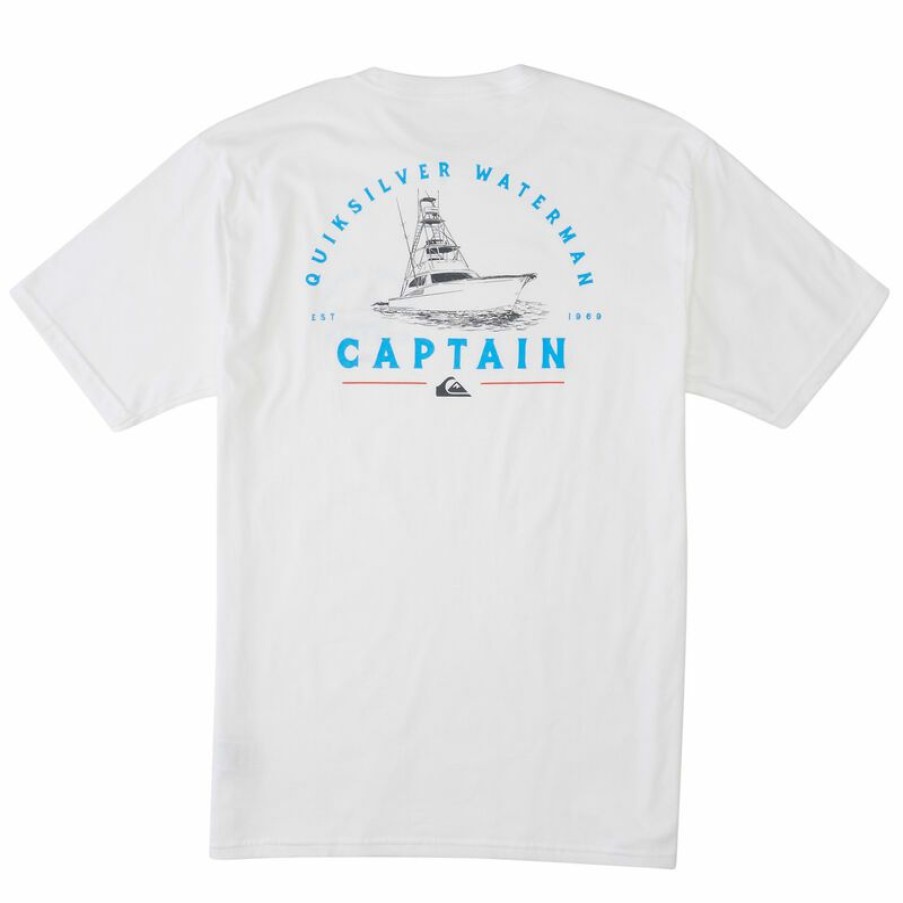 Men'S Shirts * | Quiksilver Waterman Men'S Captains Quarters Shirt White