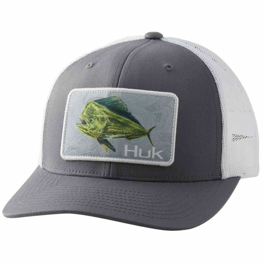 Men'S Accessories * | Huk Kc Sighted Trucker Hat Iron