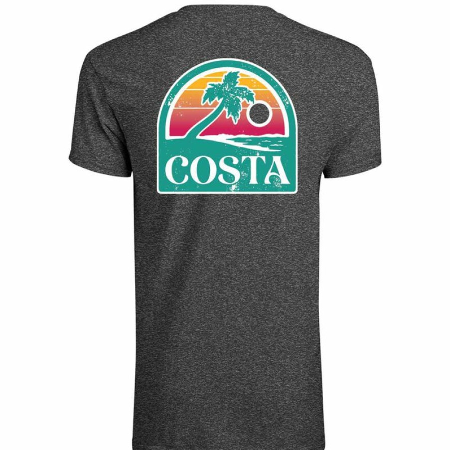 Men'S Shirts * | Costa Men'S Sunset Arch Shirt Heather Graphite