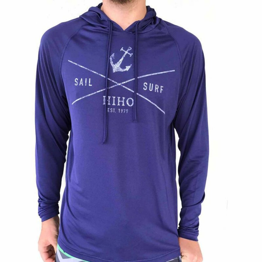 Men'S Shirts * | Hiho Men'S Eli Sail & Surf Hooded Shirt