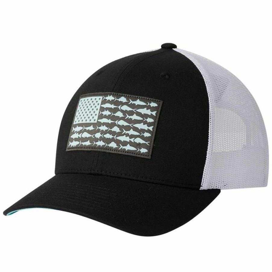 Men'S Accessories * | Columbia Men'S Pfg Mesh Snap Back Fish Flag Ball Cap