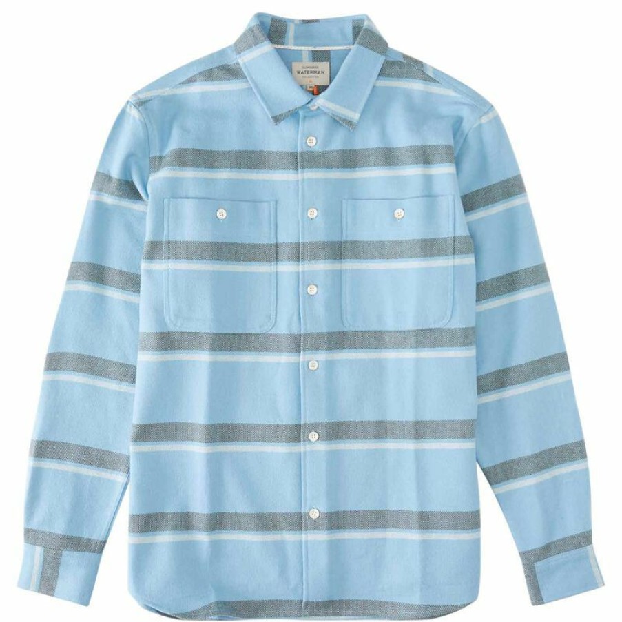 Men'S Shirts * | Quiksilver Waterman Men'S Lower Ridge Flannel Shirt Dusk Blue Lower Ridge