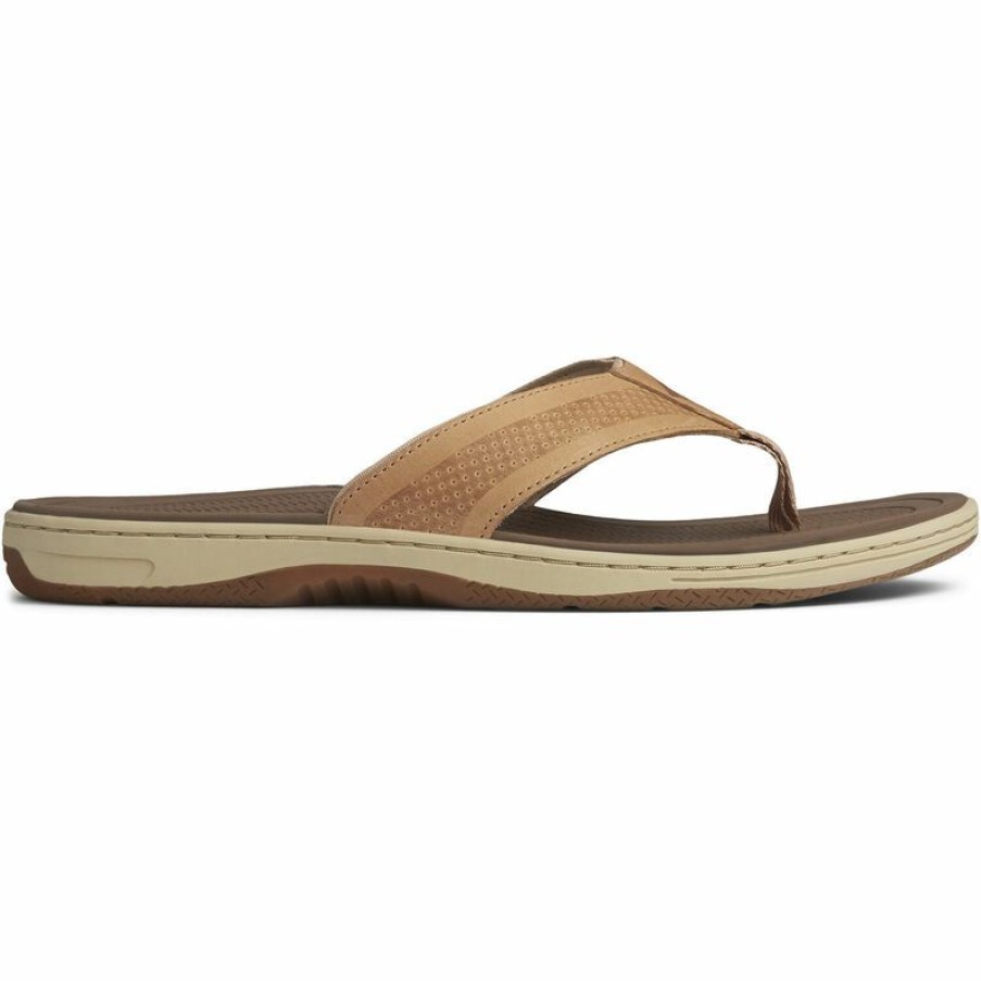 Men'S Shoes * | Sperry Men'S Havasu Flip-Flop Sandals Linen/Oat