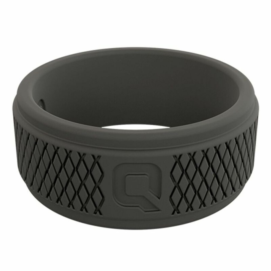 Men'S Accessories * | Qalo Men'S Crosshatch Q2X Silicone Ring, Size 09