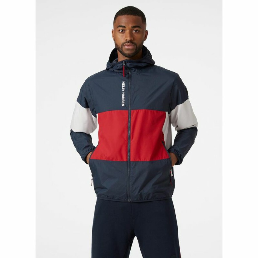 Men'S Jackets * | Helly Hansen Men'S Rwb Wind Jacket Navy